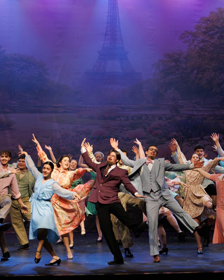 Drama students in a big dance number from Anastasia