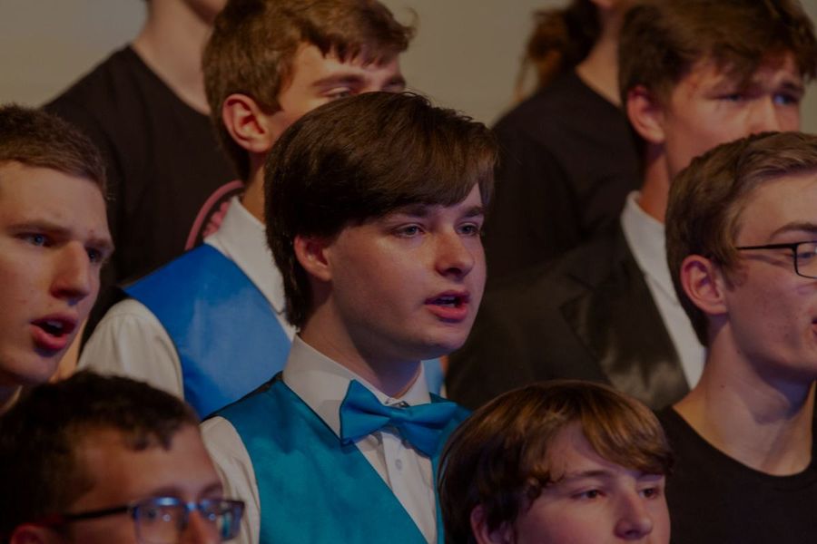 Choir members in bow ties