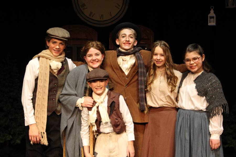 Cast members from A Christmas Carol